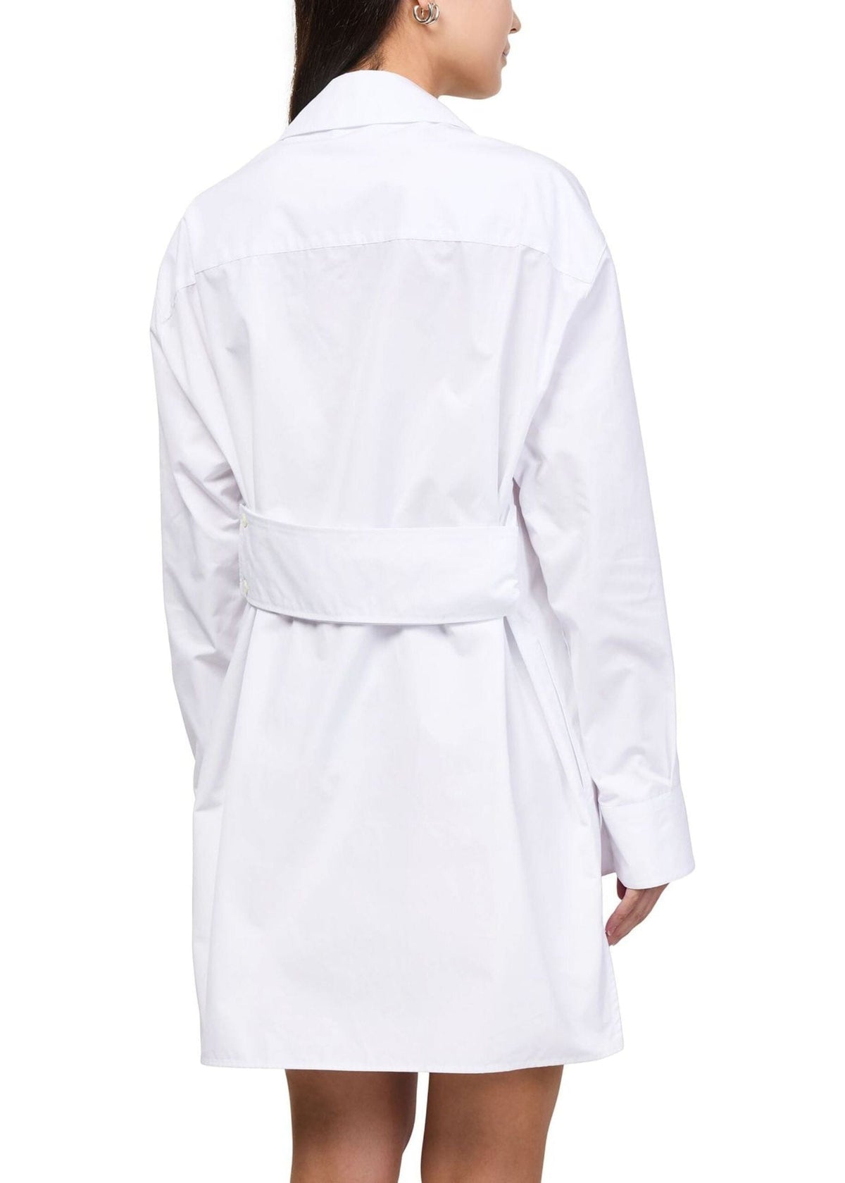 Courreges // Belted Shirting Dress / White Womens Courreges 