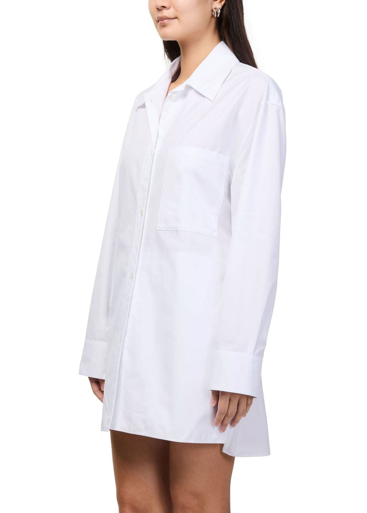 Courreges // Belted Shirting Dress / White Womens Courreges 