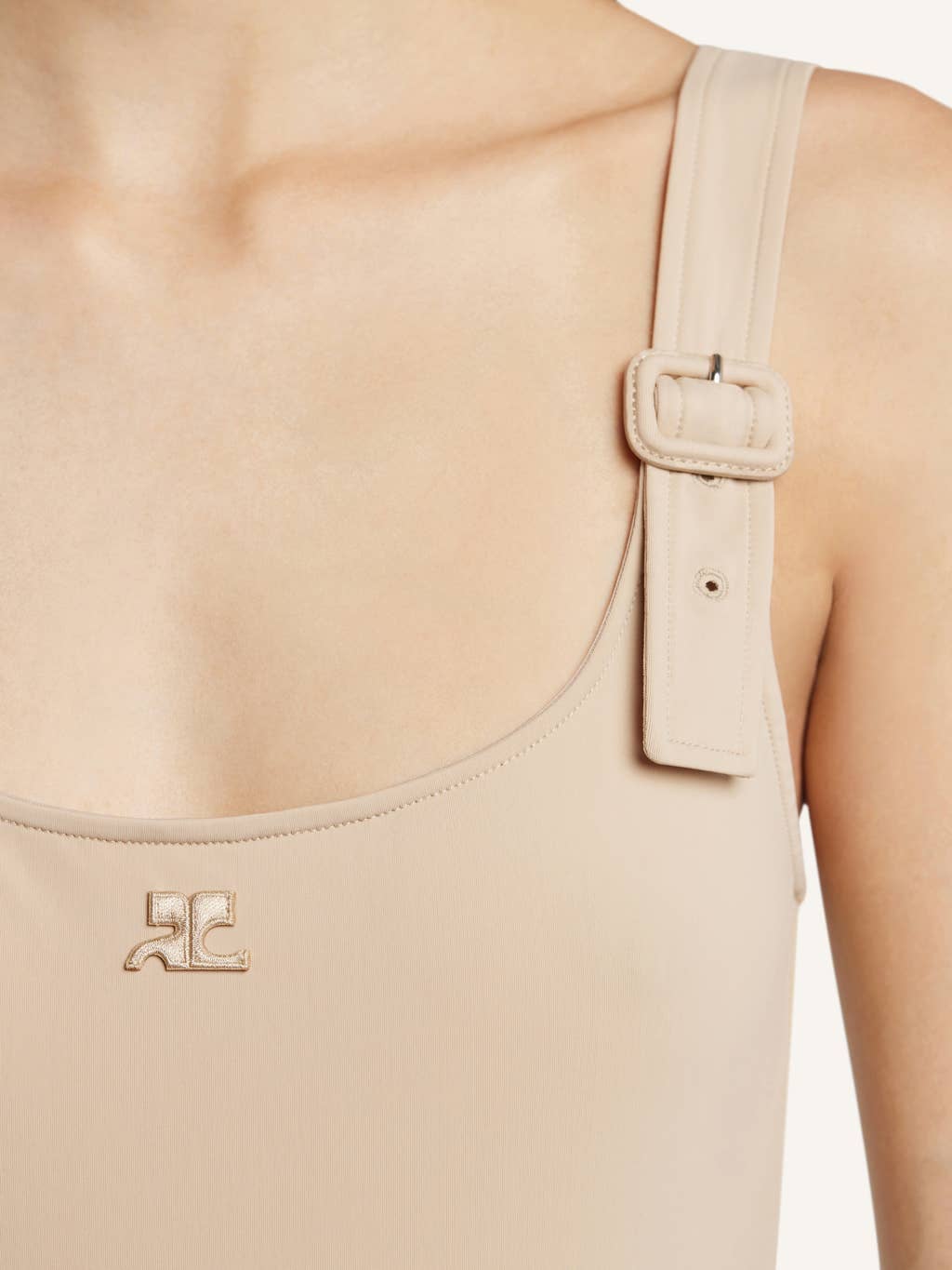 Courreges // Buckle 1-Piece Swimsuit / Sahara Womens Courreges 