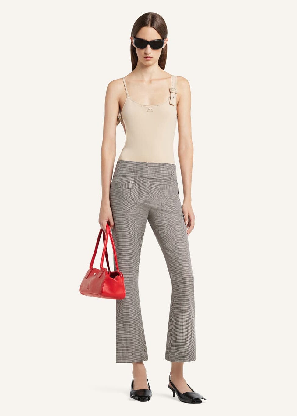 Courreges // Buckle 1-Piece Swimsuit / Sahara Womens Courreges 