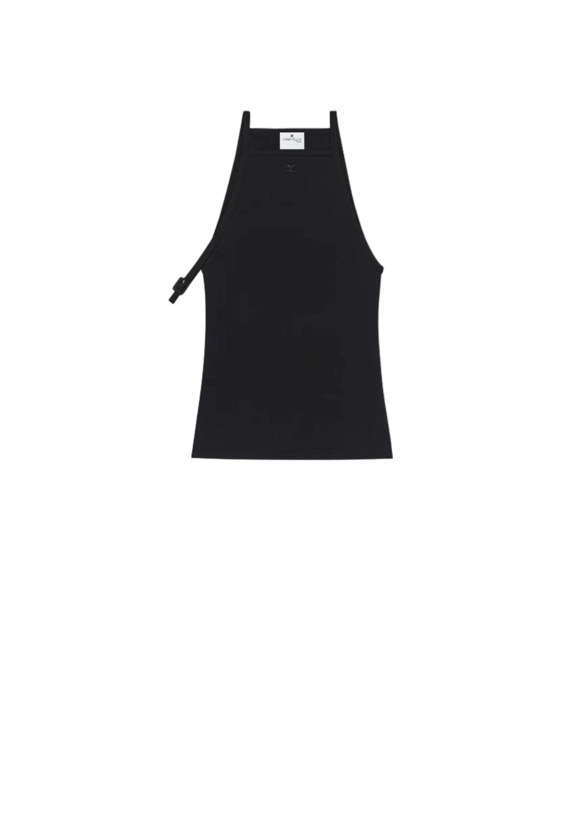 Courreges // Buckle 90's Rib Tank Top / Black Womens Courreges 