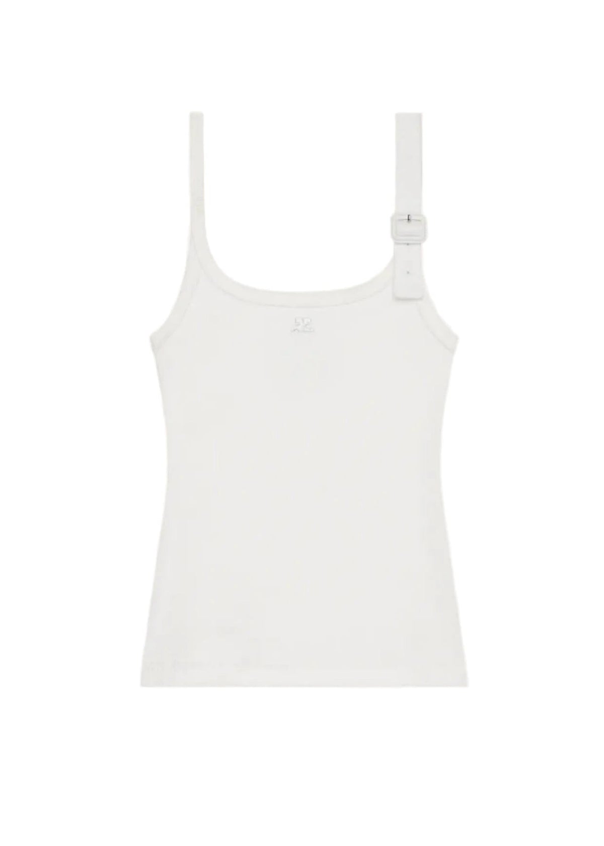 Courreges // Buckle 90's Rib Tank Top / Heritage White Womens Courreges 