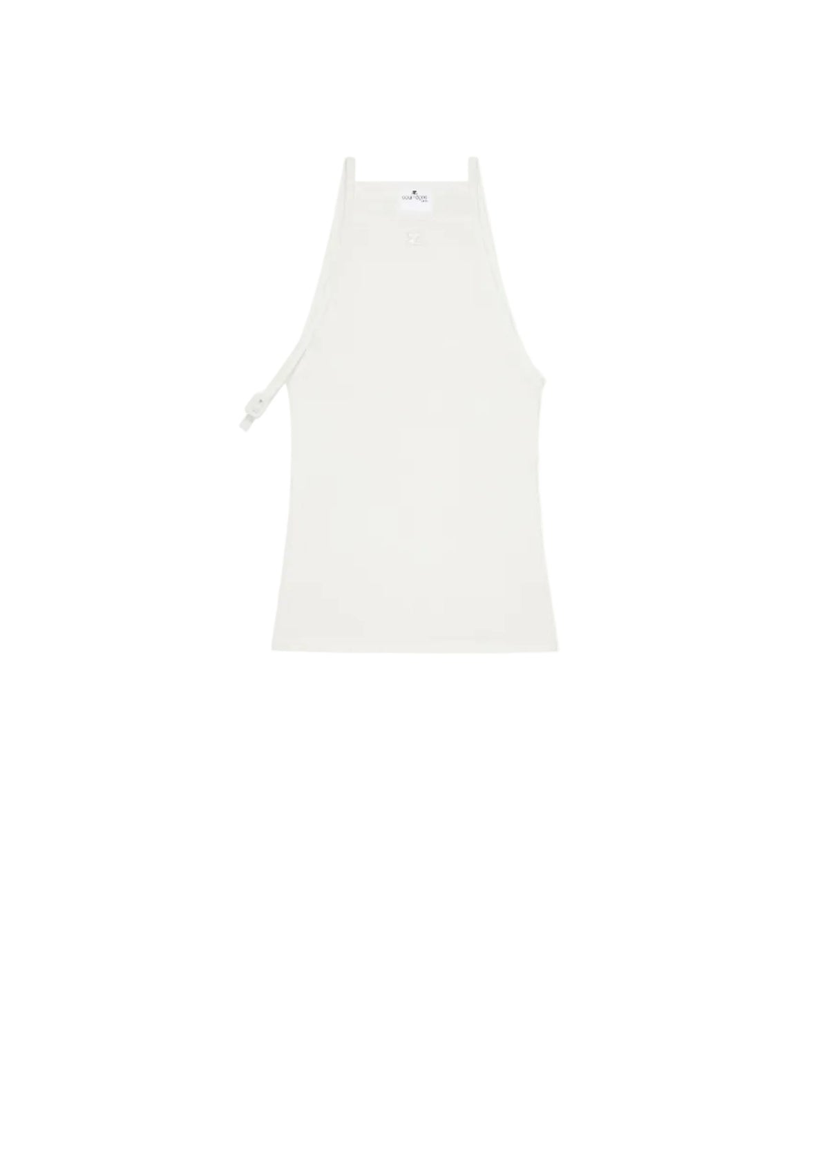 Courreges // Buckle 90's Rib Tank Top / Heritage White Womens Courreges 