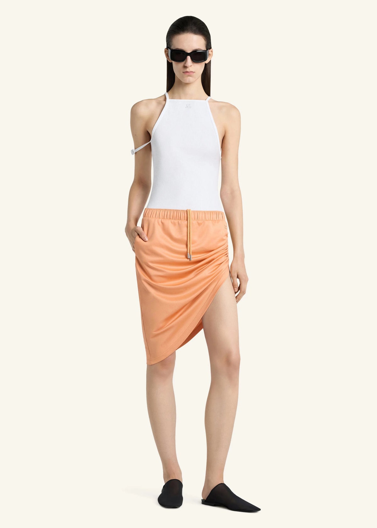 Courreges // Buckle 90's Rib Tank Top / Heritage White Womens Courreges 