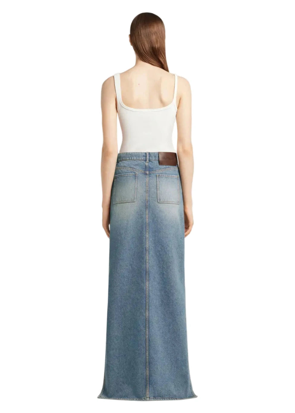 Courreges // Buckle 90's Rib Tank Top / Heritage White Womens Courreges 