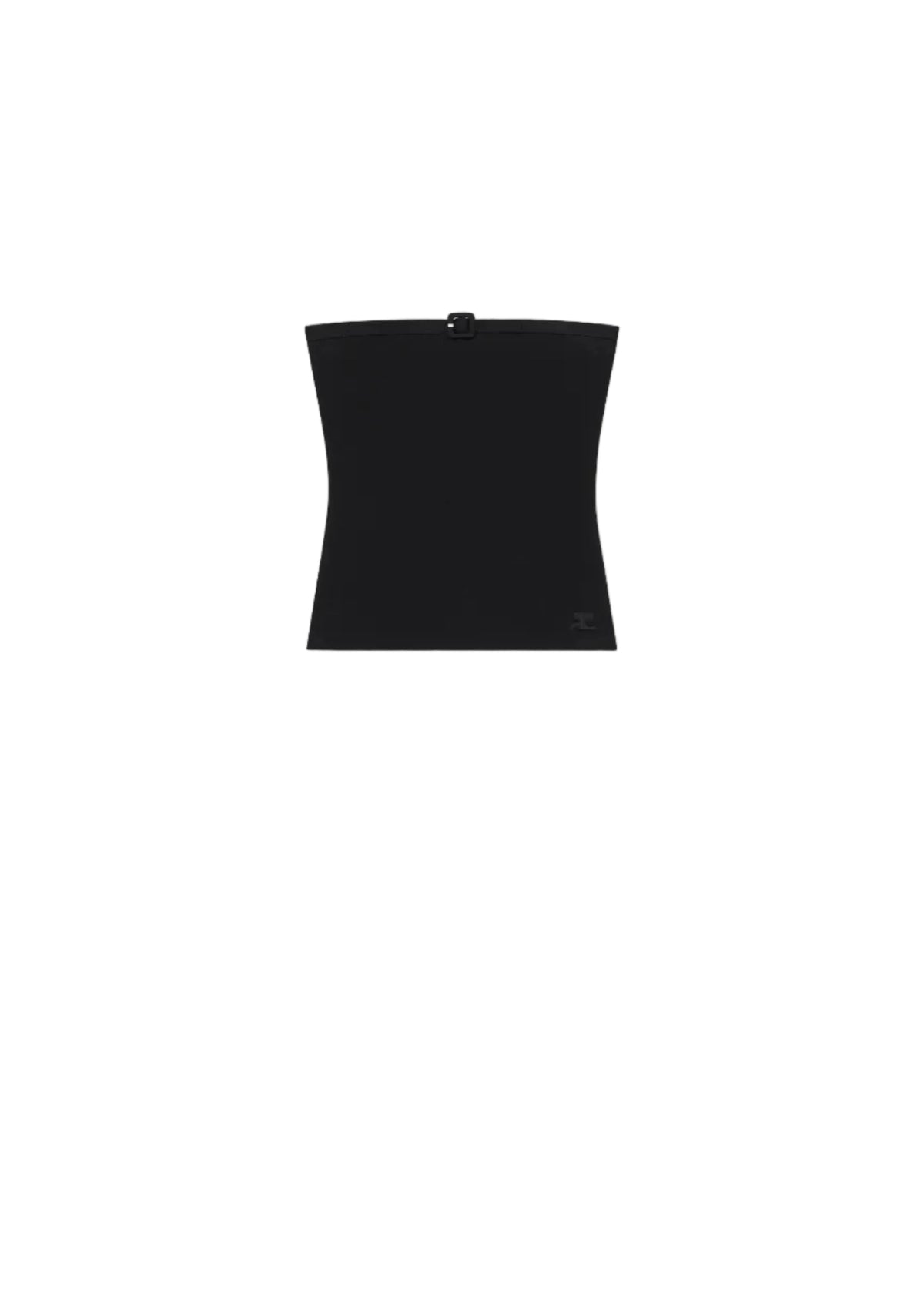 Courreges // Buckle Knit Bustier Top / Black Womens Courreges 