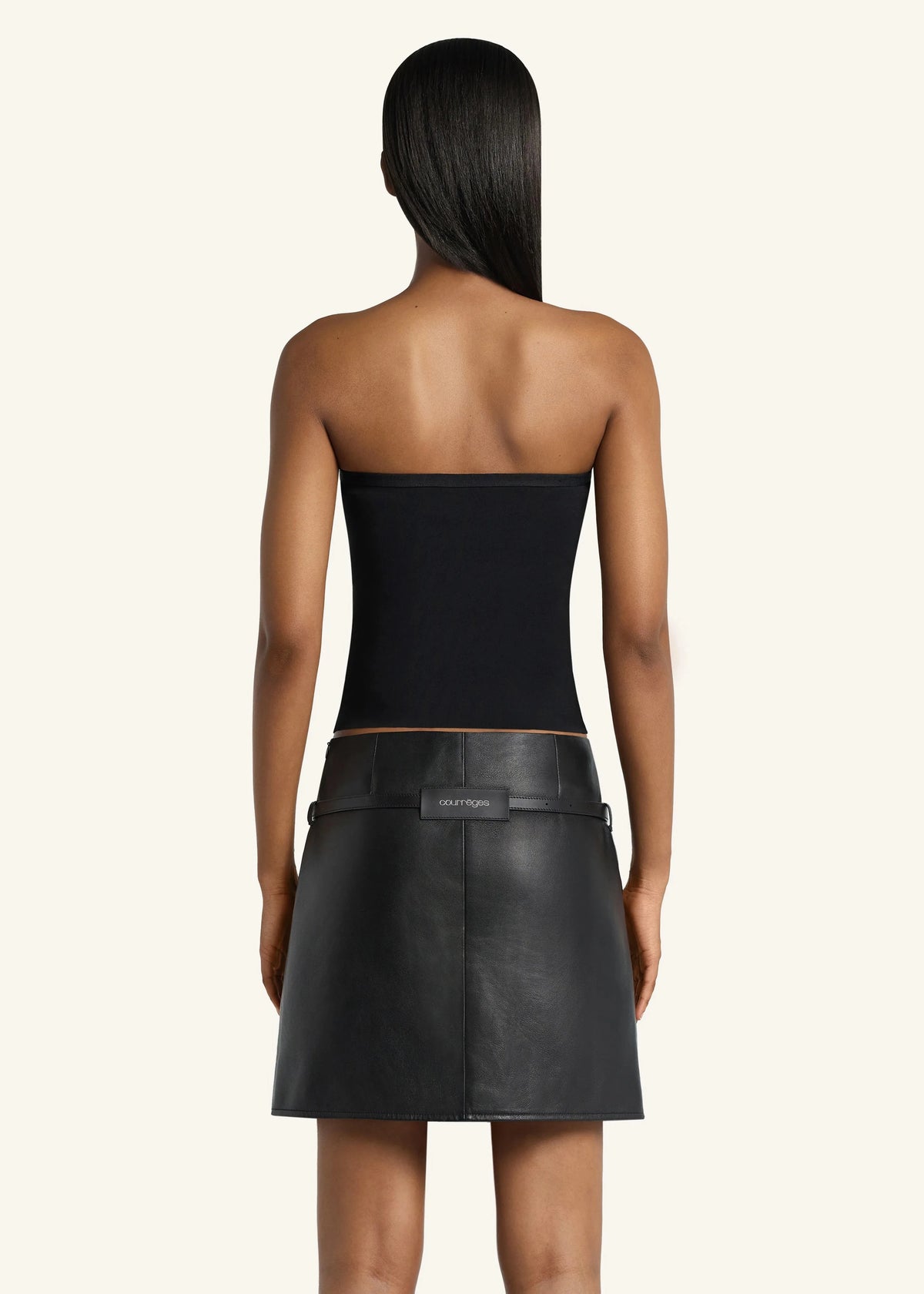 Courreges // Buckle Knit Bustier Top / Black Womens Courreges 