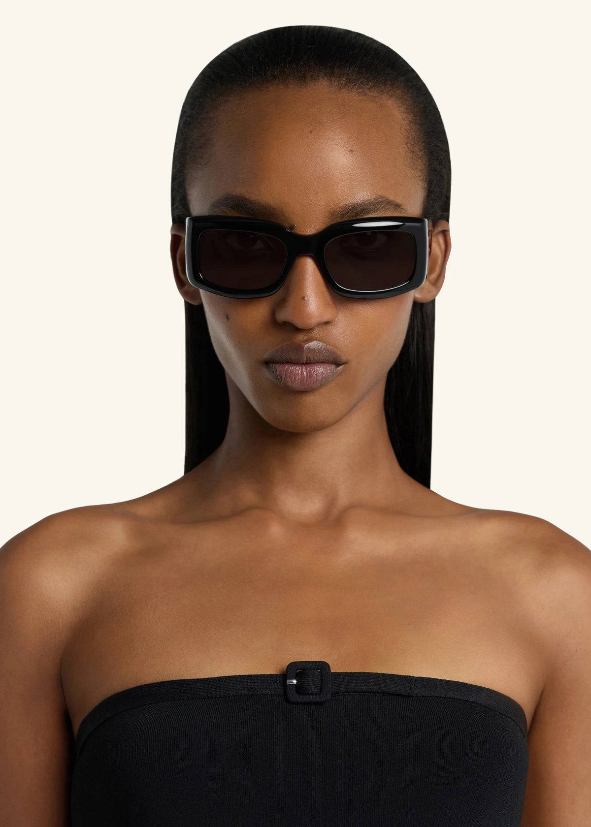 Courreges // Buckle Knit Bustier Top / Black Womens Courreges 