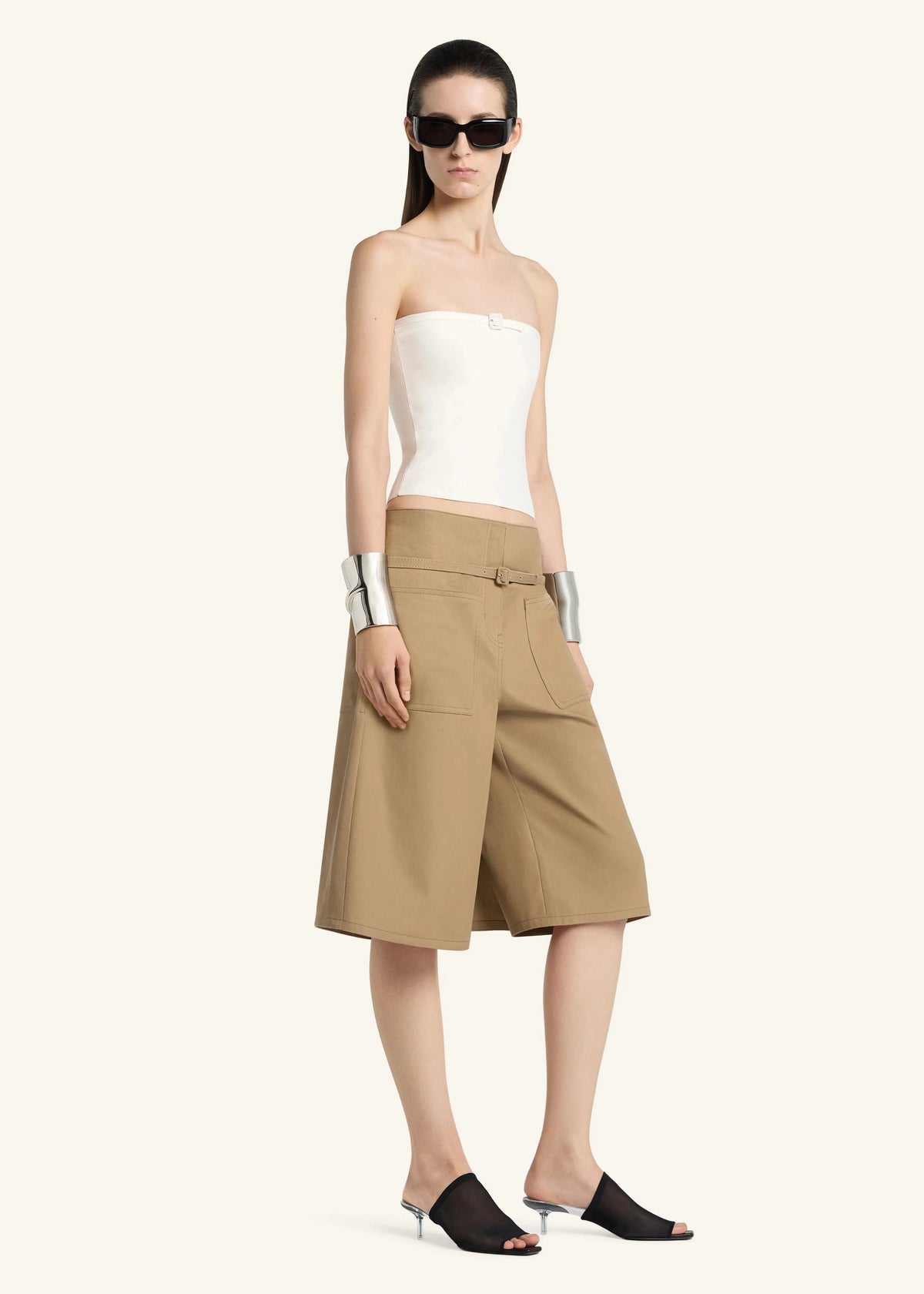 Courreges // Buckle Knit Bustier Top / Natural Womens Courreges 
