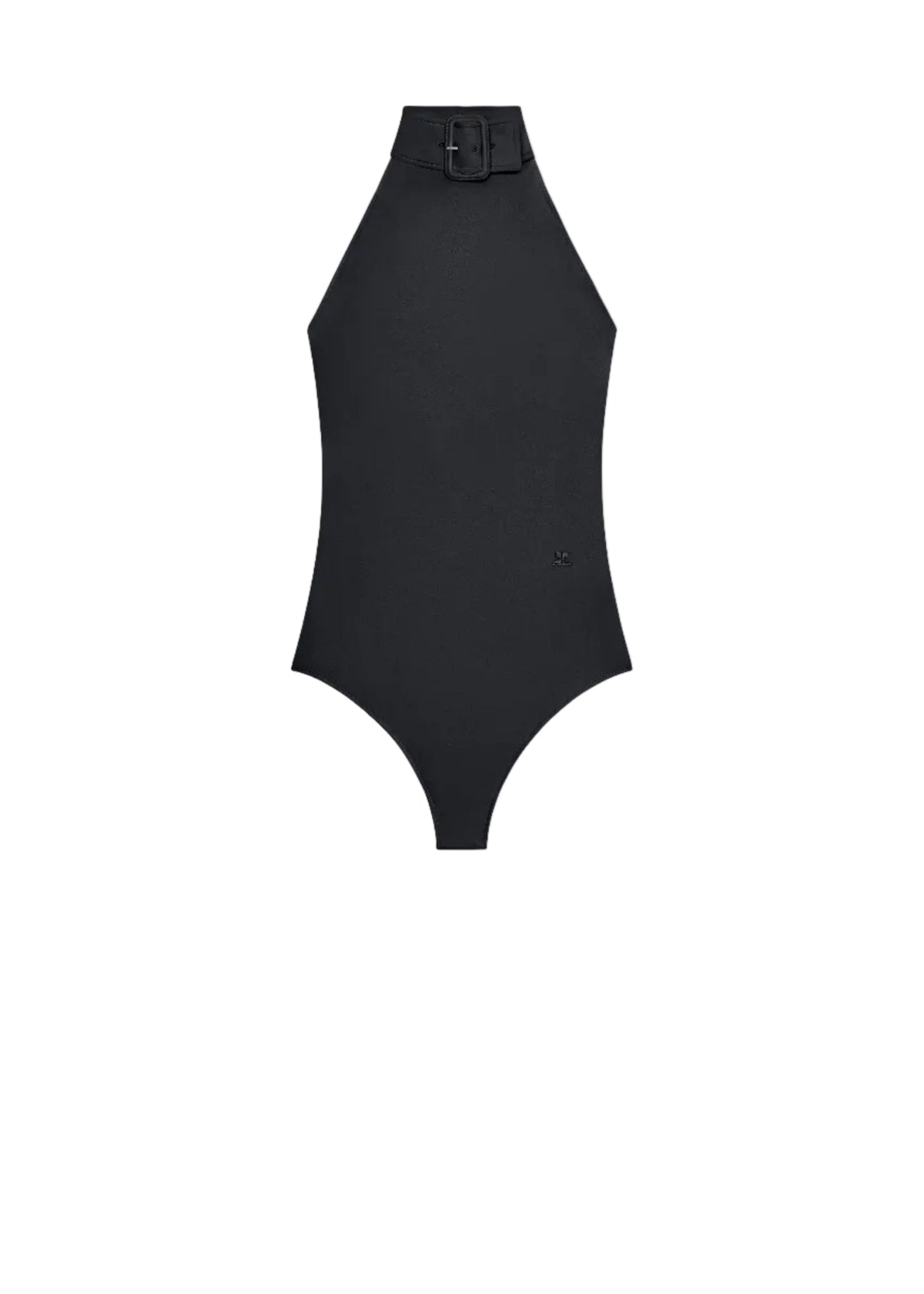 Courreges // Buckle Tech Crepe Bodysuit / Black Womens Courreges 
