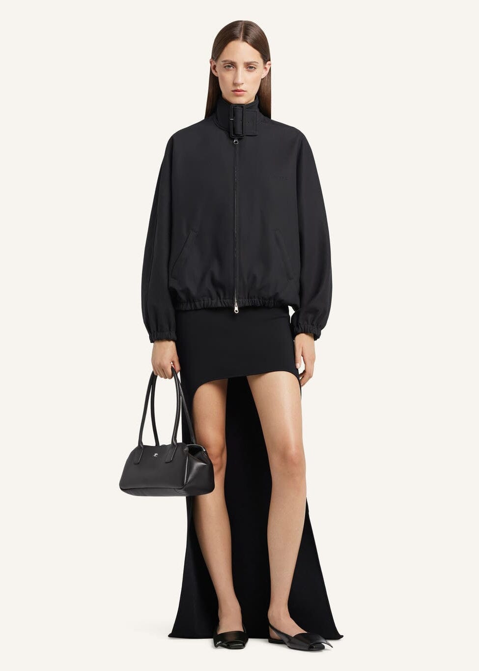 Courreges // Buckle Zipped Bomber Jacket / Chocolate Womens Courreges 