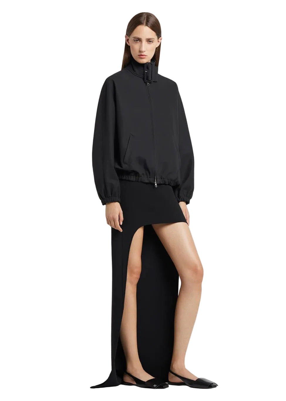 Courreges // Buckle Zipped Bomber Jacket / Chocolate Womens Courreges 