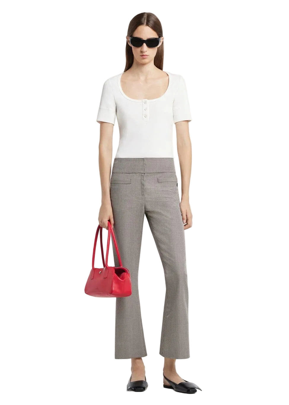 Courreges // Buttoned 90's Rib Top / Heritage White Womens Courreges 