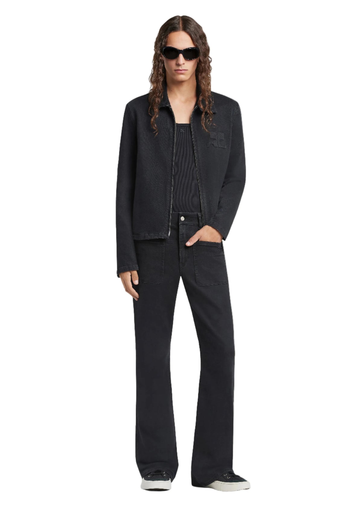 Courreges // City Shadow Denim Jacket / Denim Noir Delave Womens Courreges 