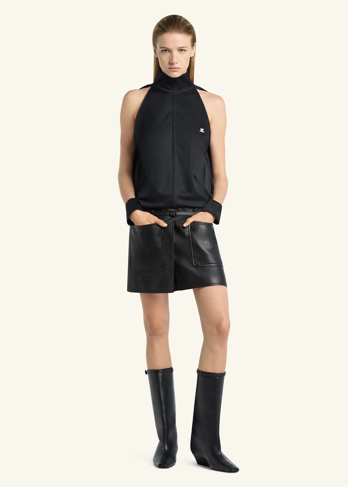 Courreges // Cut-Out Tracksuit Jacket / Black Womens Courreges 