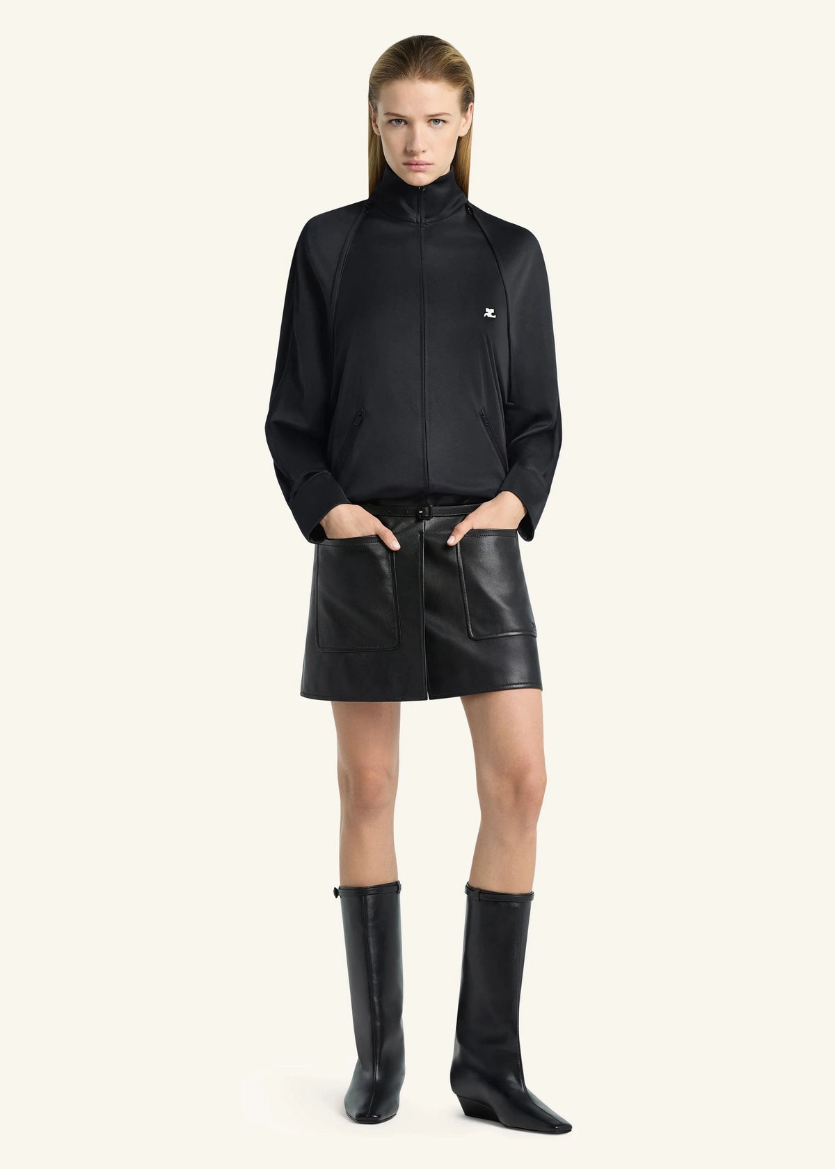 Courreges // Cut-Out Tracksuit Jacket / Black Womens Courreges 