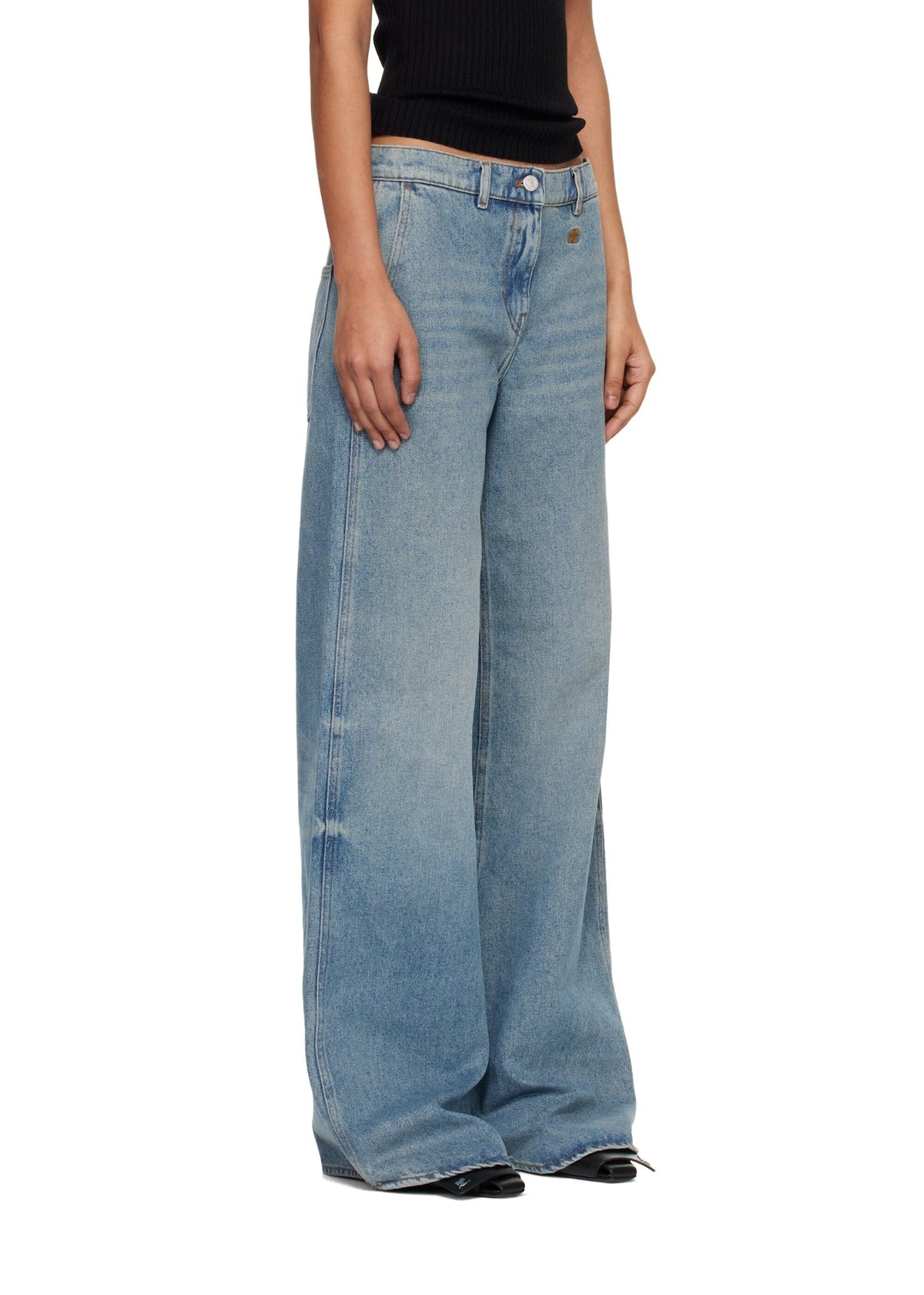 Courreges // Hammer Denim Baggy Pants / Denim Bleu Delave Womens Courreges 