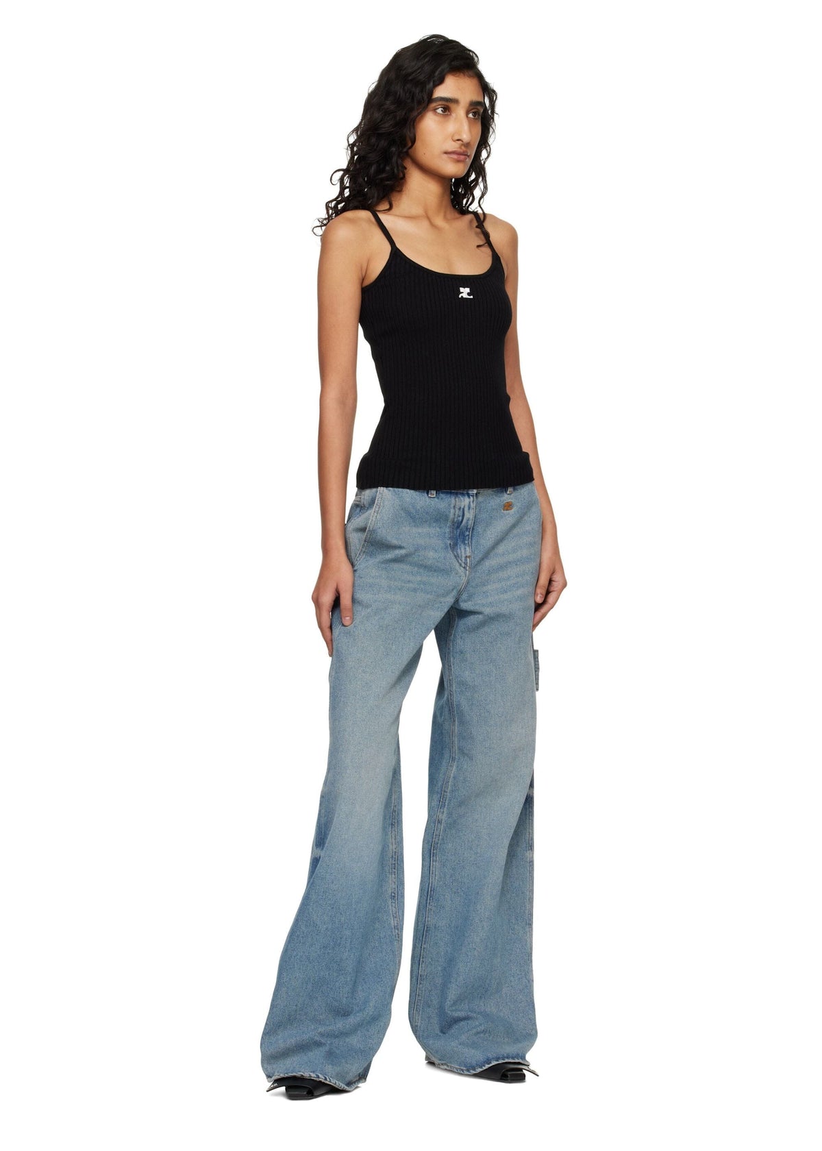 Courreges // Hammer Denim Baggy Pants / Denim Bleu Delave Womens Courreges 