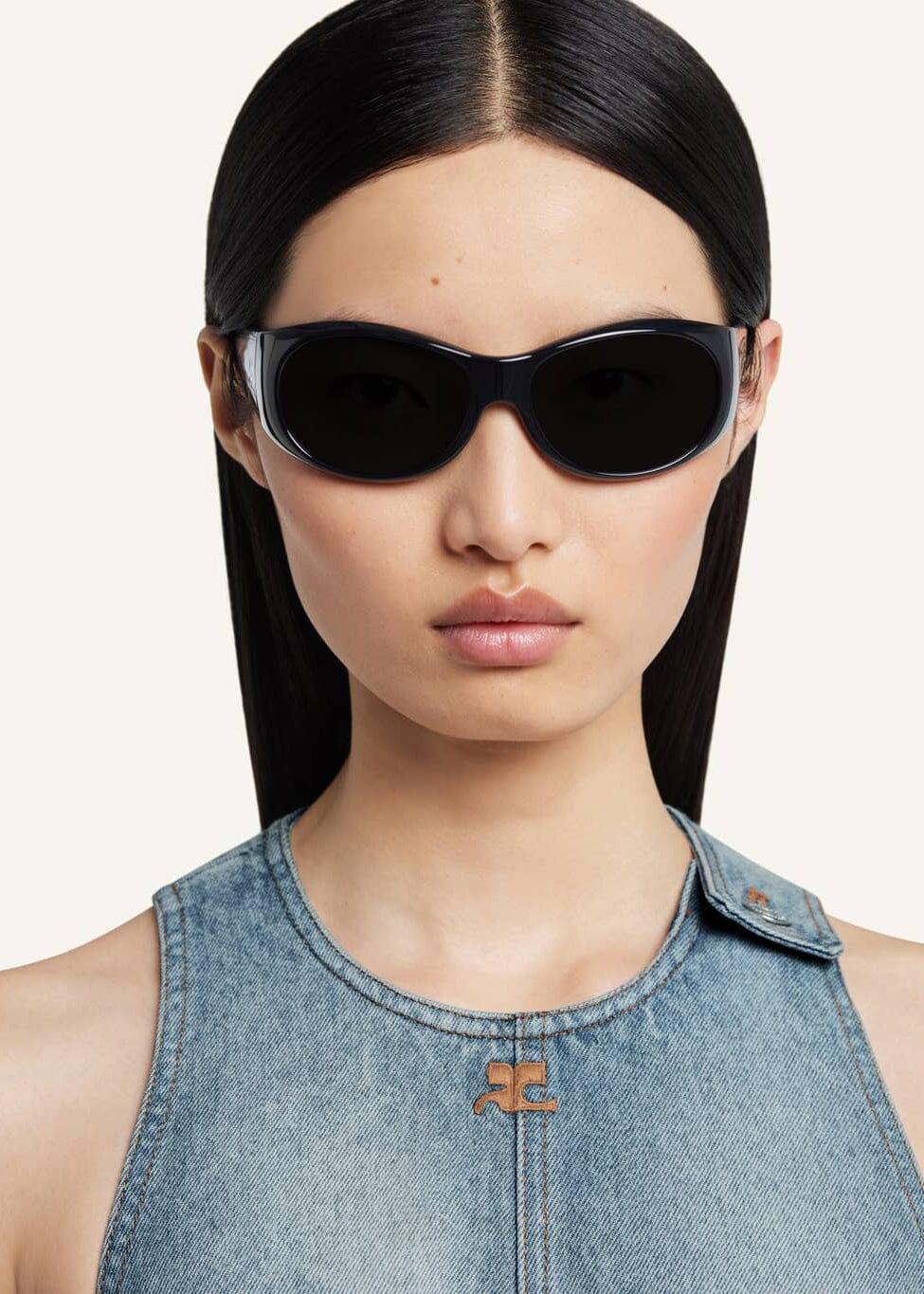 Courreges // Heritage Denim A-Line Dress / Denim Bleu Delave Womens Courreges 