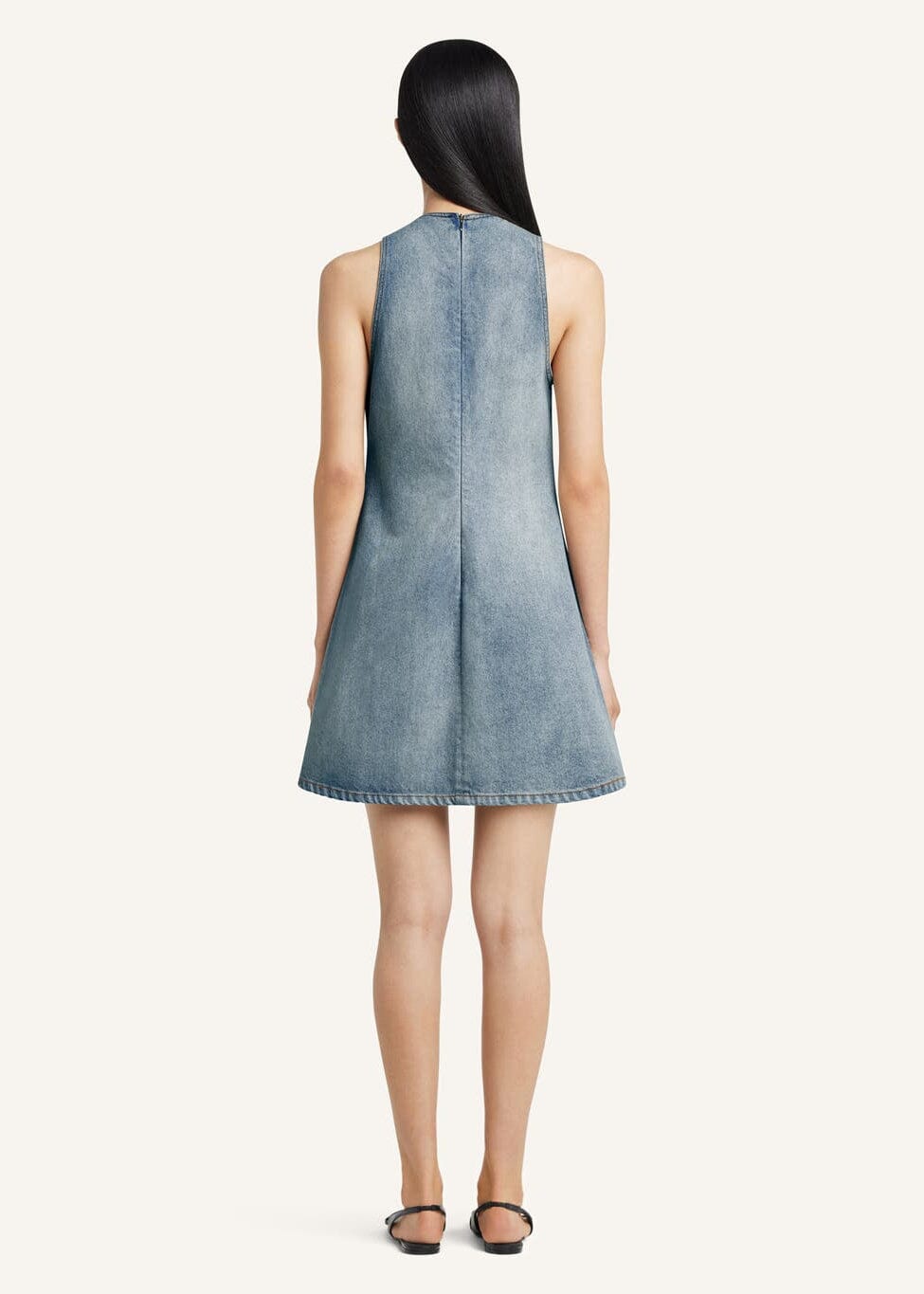Courreges // Heritage Denim A-Line Dress / Denim Bleu Delave Womens Courreges 