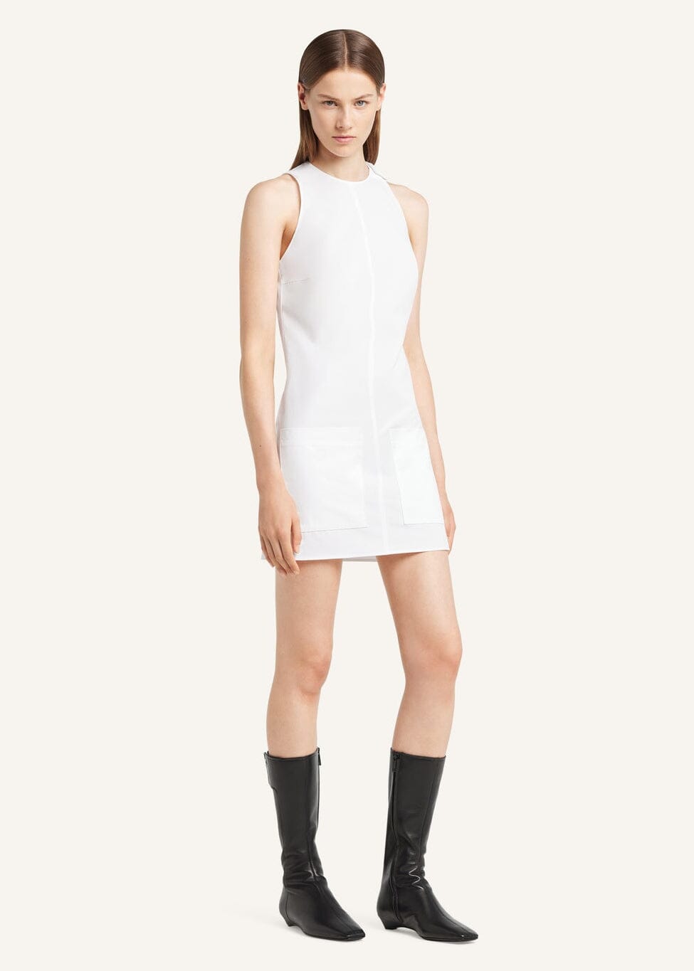 Courreges // Heritage Poplin Dress / Blanc Womens Courreges 