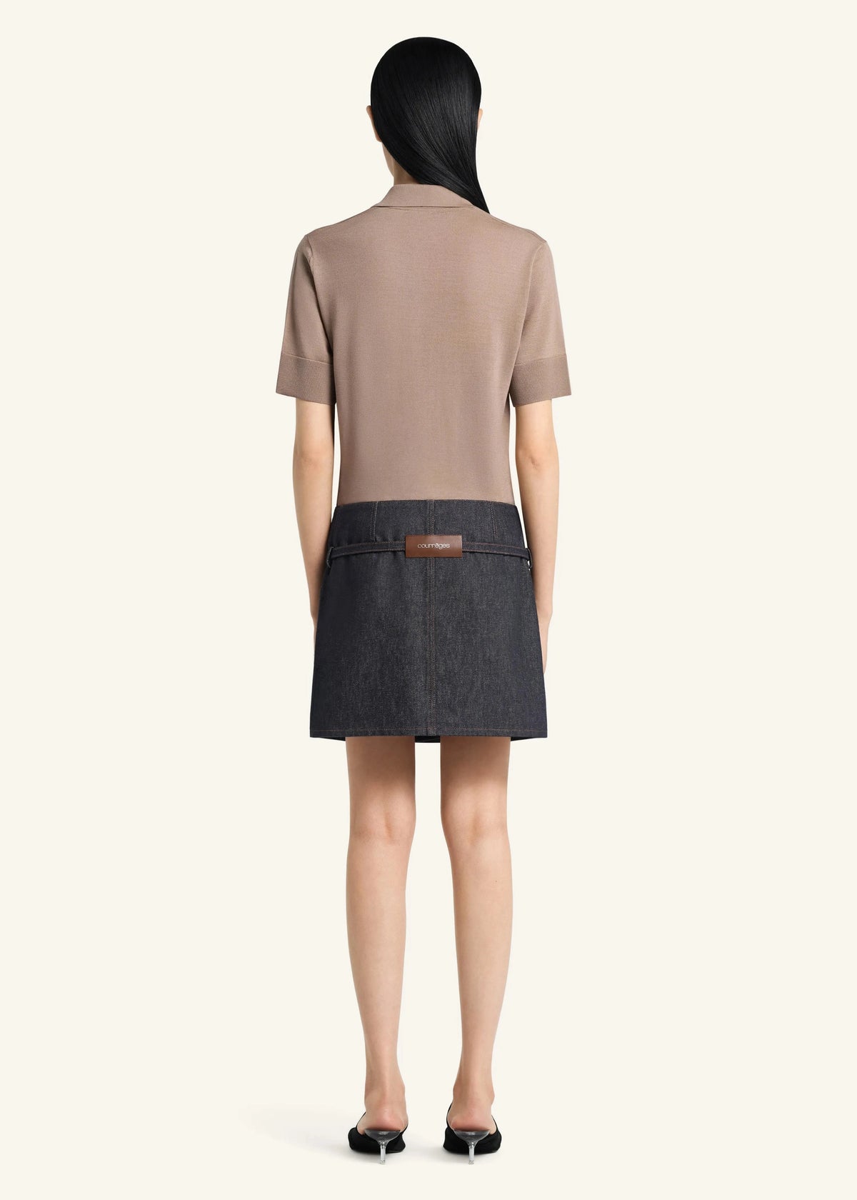 Courreges // Merino Polo / Sandy Brown Womens Courreges 