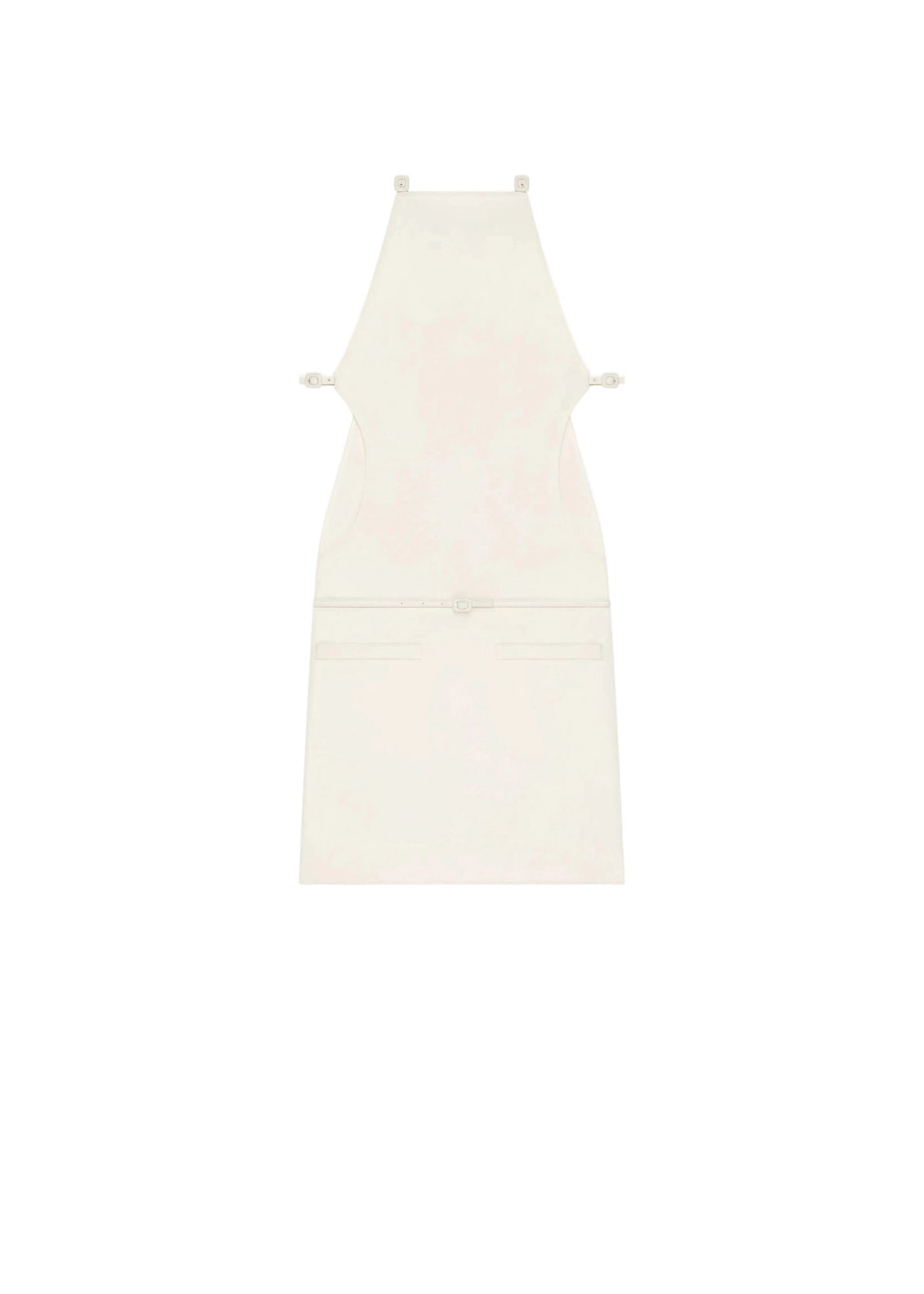 Courreges // Mini Dress Belted Cut Out / Heritage White Womens Courreges 
