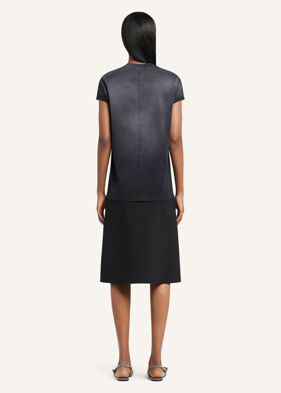 Courreges // Oversized Solarized T-Shirt / Black Womens Courreges 