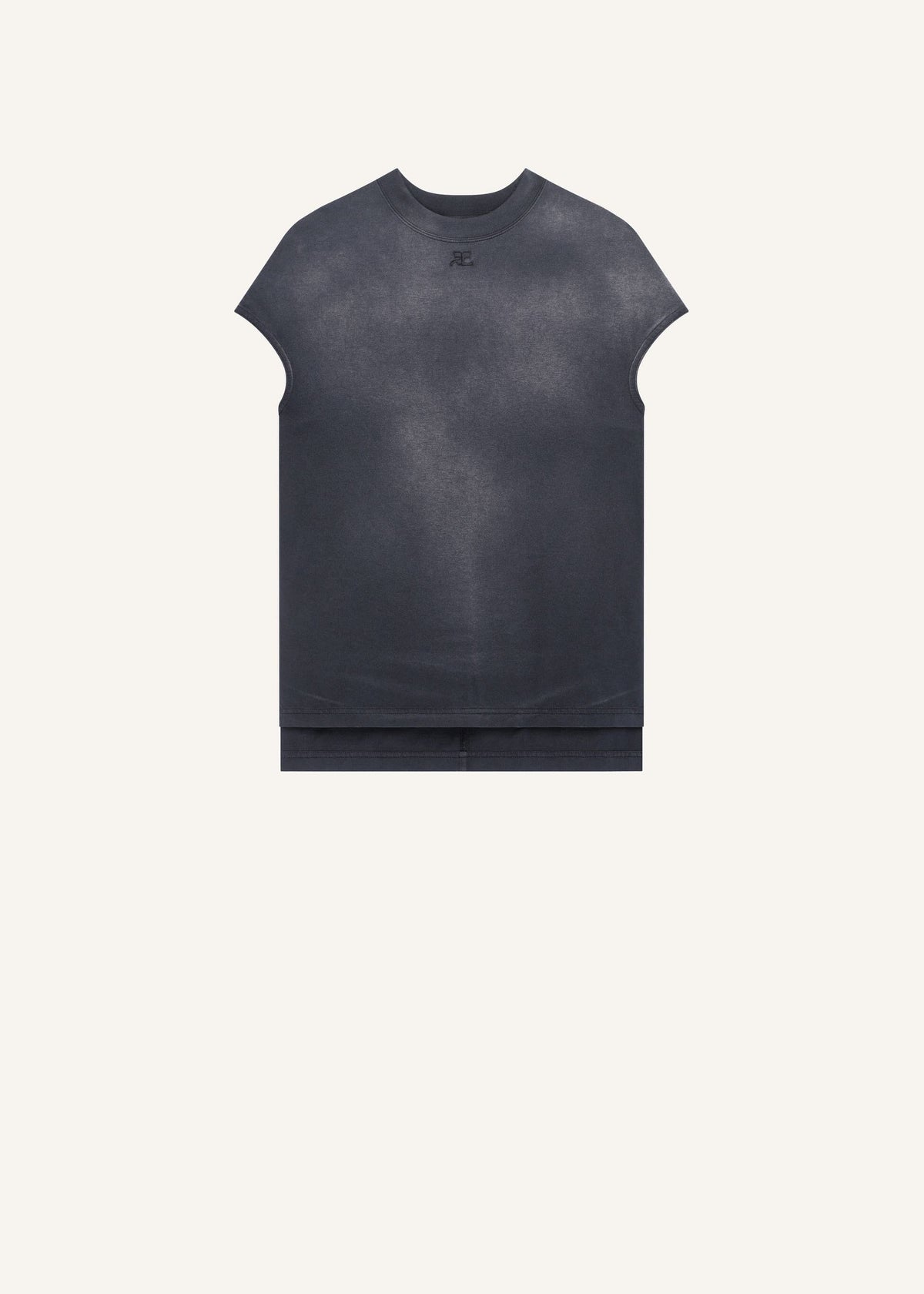 Courreges // Oversized Solarized T-Shirt / Black Womens Courreges 
