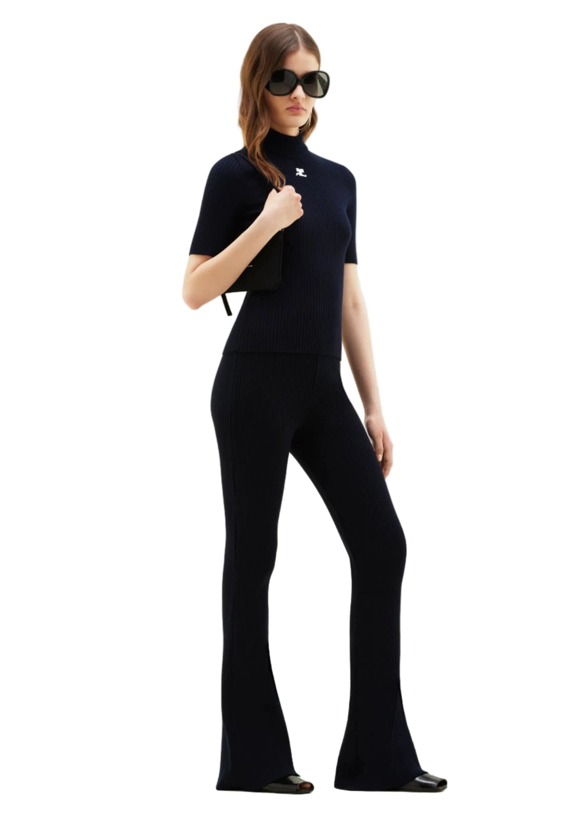 Courreges // Reedition Knit SS Jumper / Navy Womens Courreges 