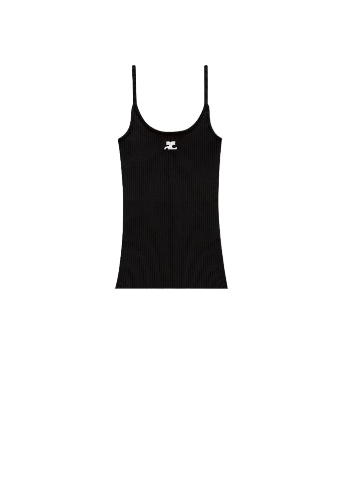 Courreges // Reedition Knit Tank Top / Black Womens Courreges 
