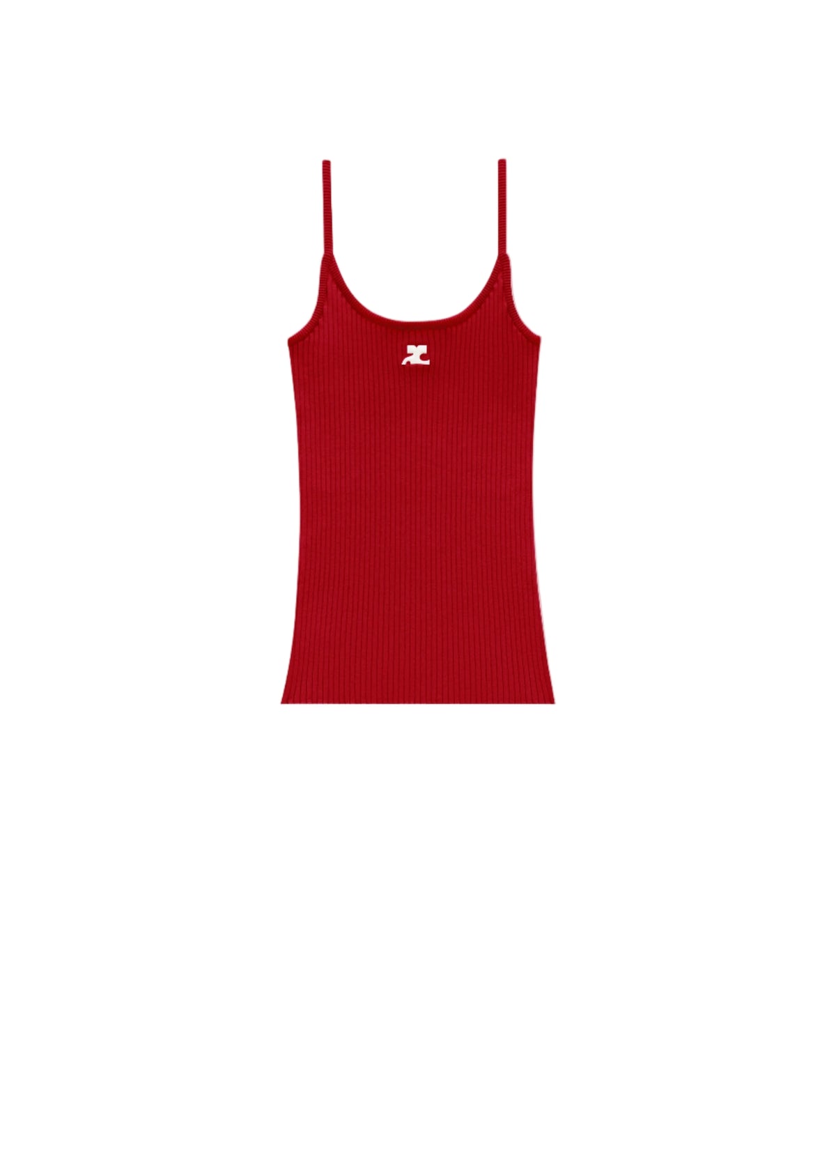 Courreges // Reedition Knit Tank Top / Red Womens Courreges 