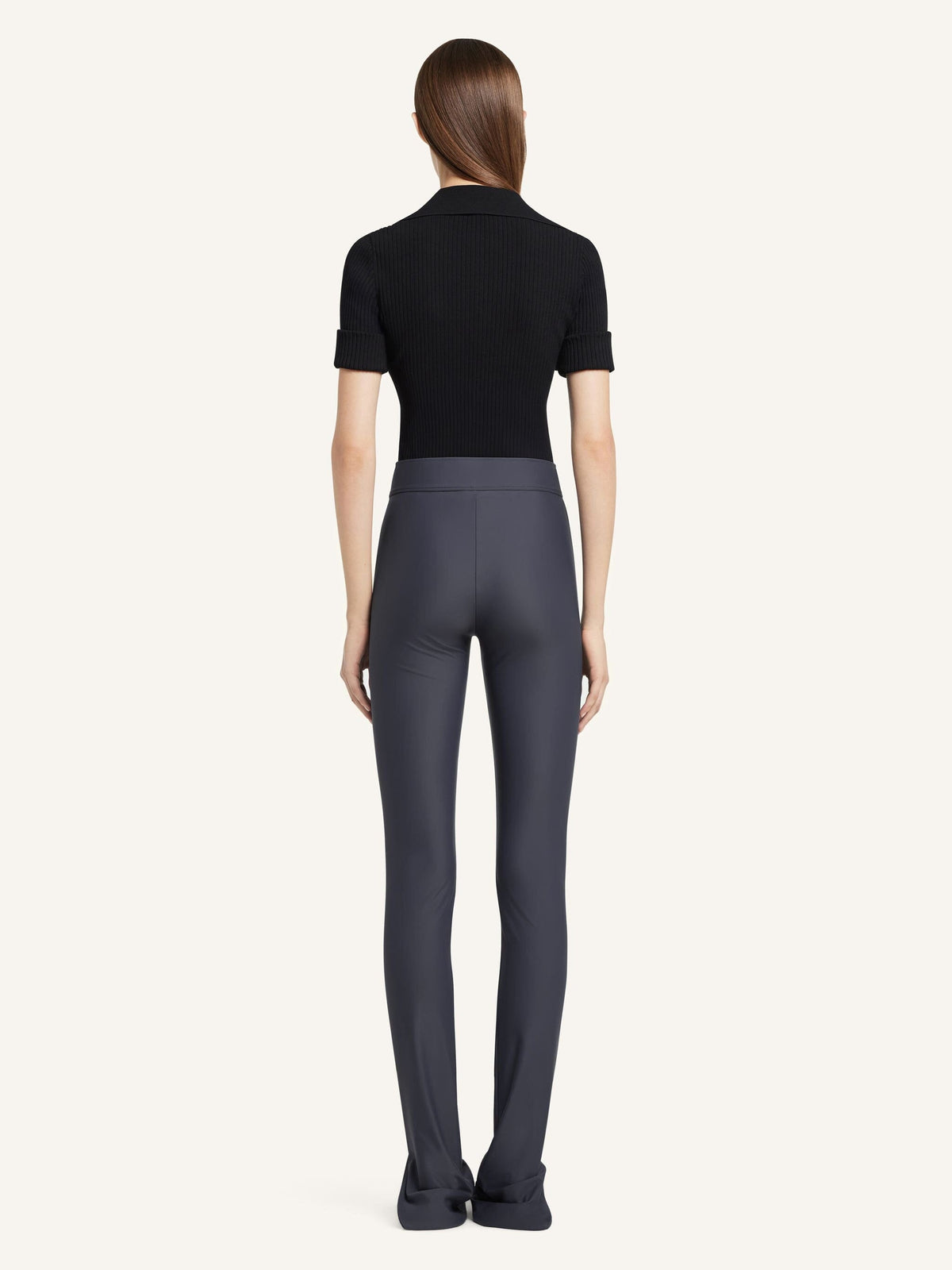 Courreges // Ribbed Polo / Black Womens Courreges 