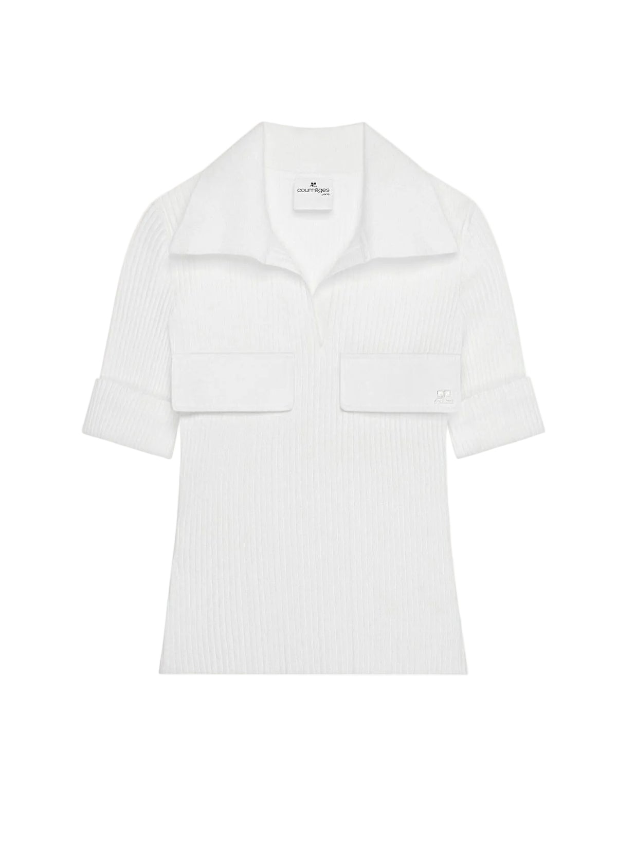 Courreges // Ribbed Polo / Heritage White Womens Courreges 