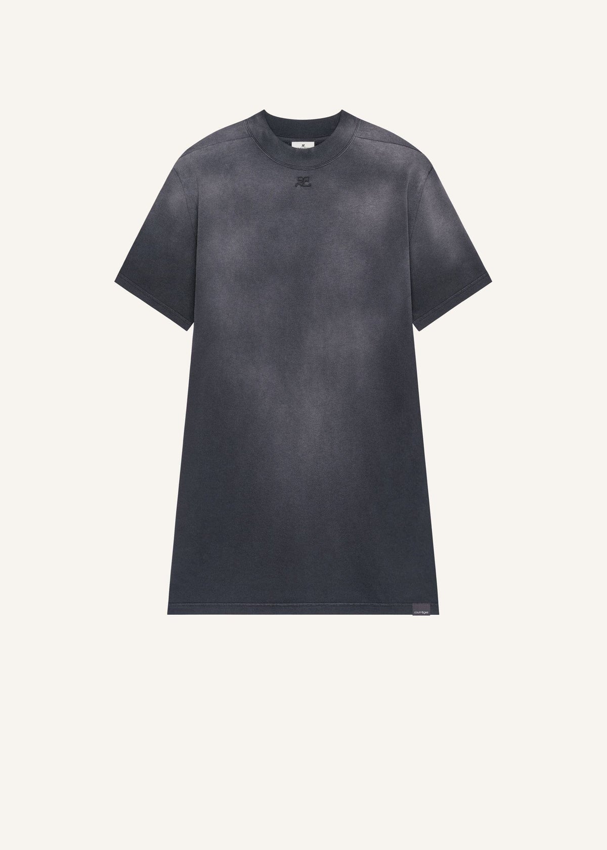 Courreges // Solarized T-Shirt Dress / Black Womens Courreges 