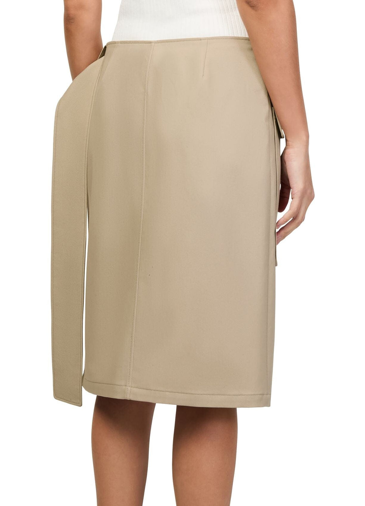 Courreges // Utility Buckle Cotton Skirt / Beige Womens Courreges 