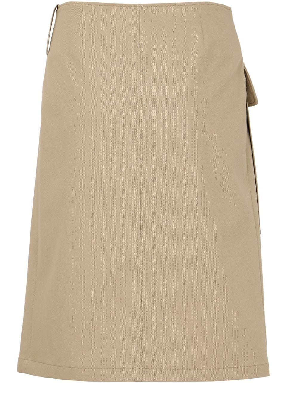 Courreges // Utility Buckle Cotton Skirt / Beige Womens Courreges 