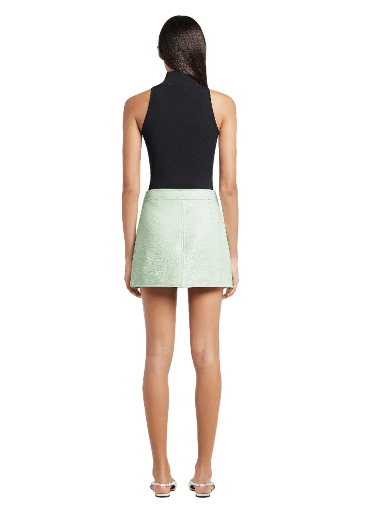 Courreges // Vinyle Reedition Skirt / Light Mint Womens Courreges 