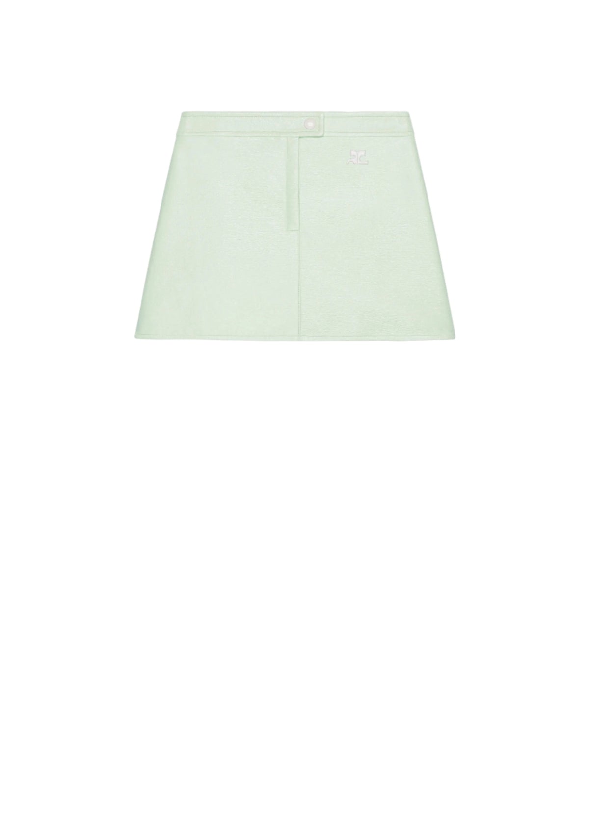 Courreges // Vinyle Reedition Skirt / Light Mint Womens Courreges 