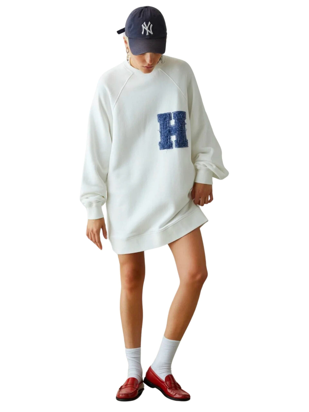 Crew Neck Over Patch / 001 Womens HALFBOY 