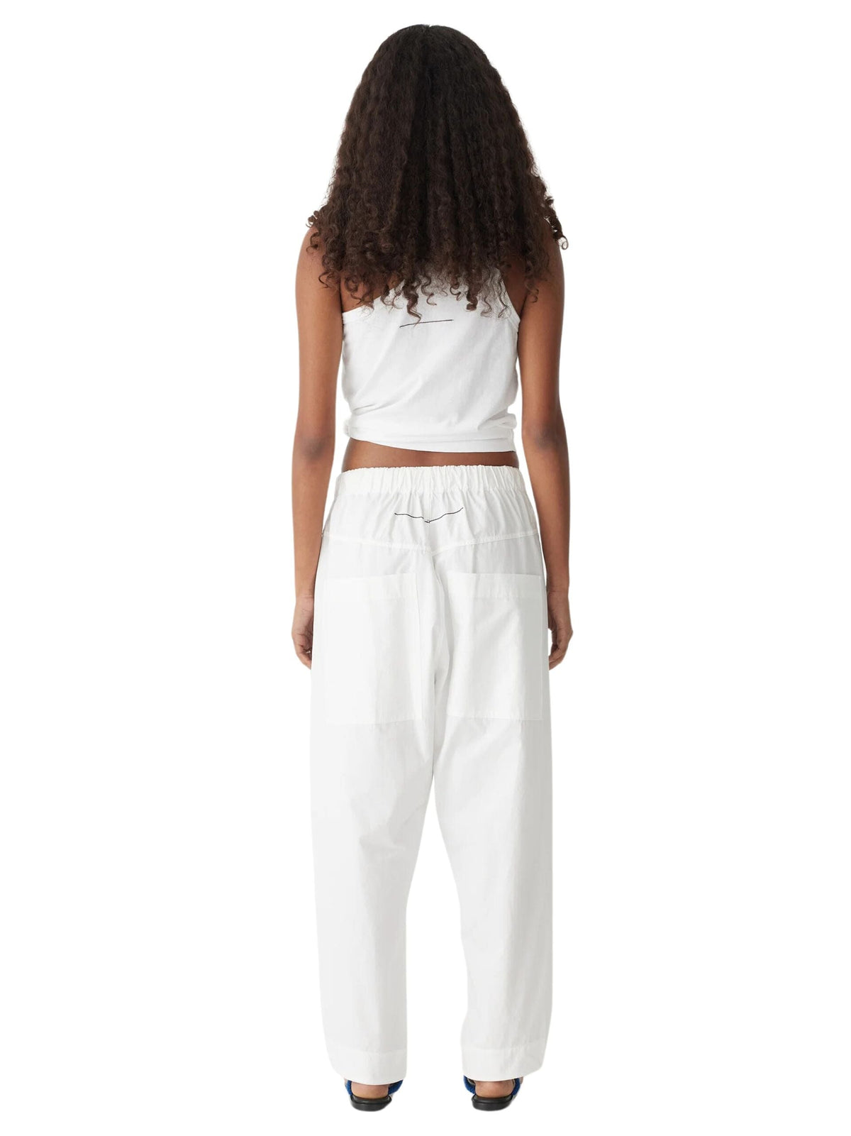 Crushed Cotton Pull On Pant / Natural Womens Bassike 