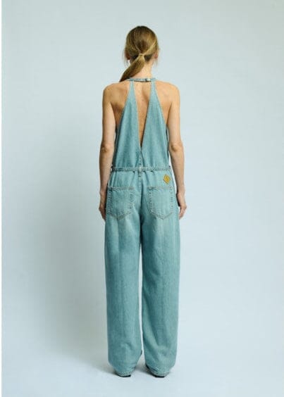 Dakota Denim Jumpsuit / Emerald Blue Womens Haikure 