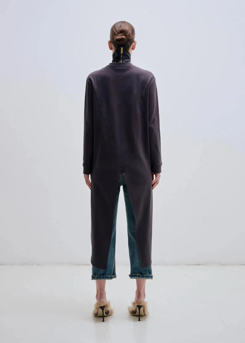 Darkpark // Ally Long Tail Sleeve Tee / Dark Plum Womens Darkpark 