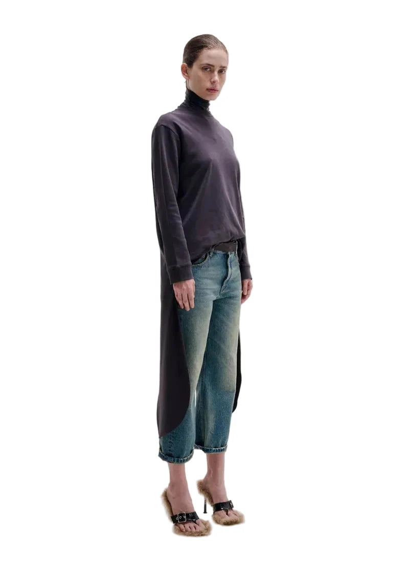Darkpark // Ally Long Tail Sleeve Tee / Dark Plum Womens Darkpark 