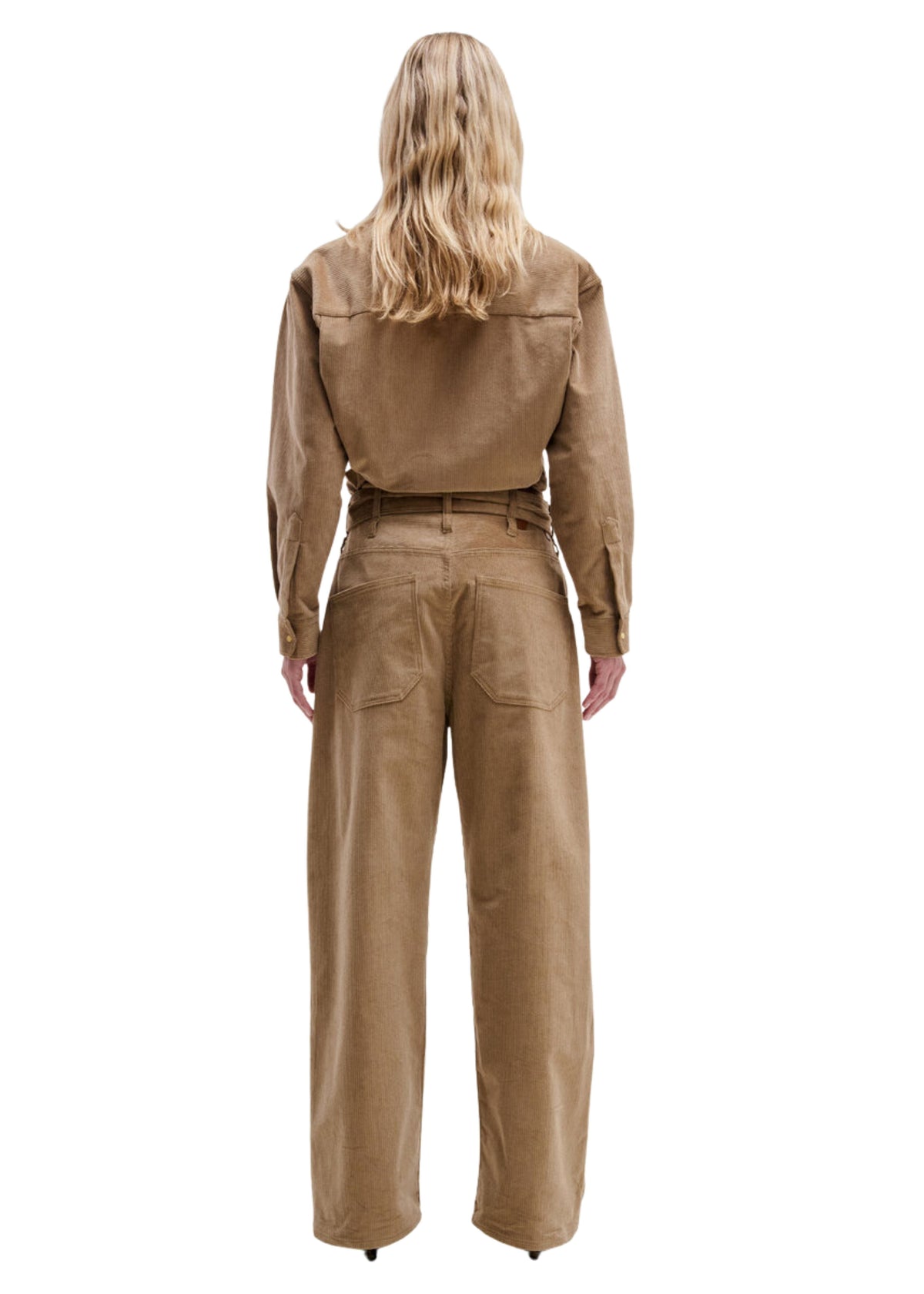 Darkpark // Anne Corduroy Tailored Shirt / Beige Womens Darkpark 