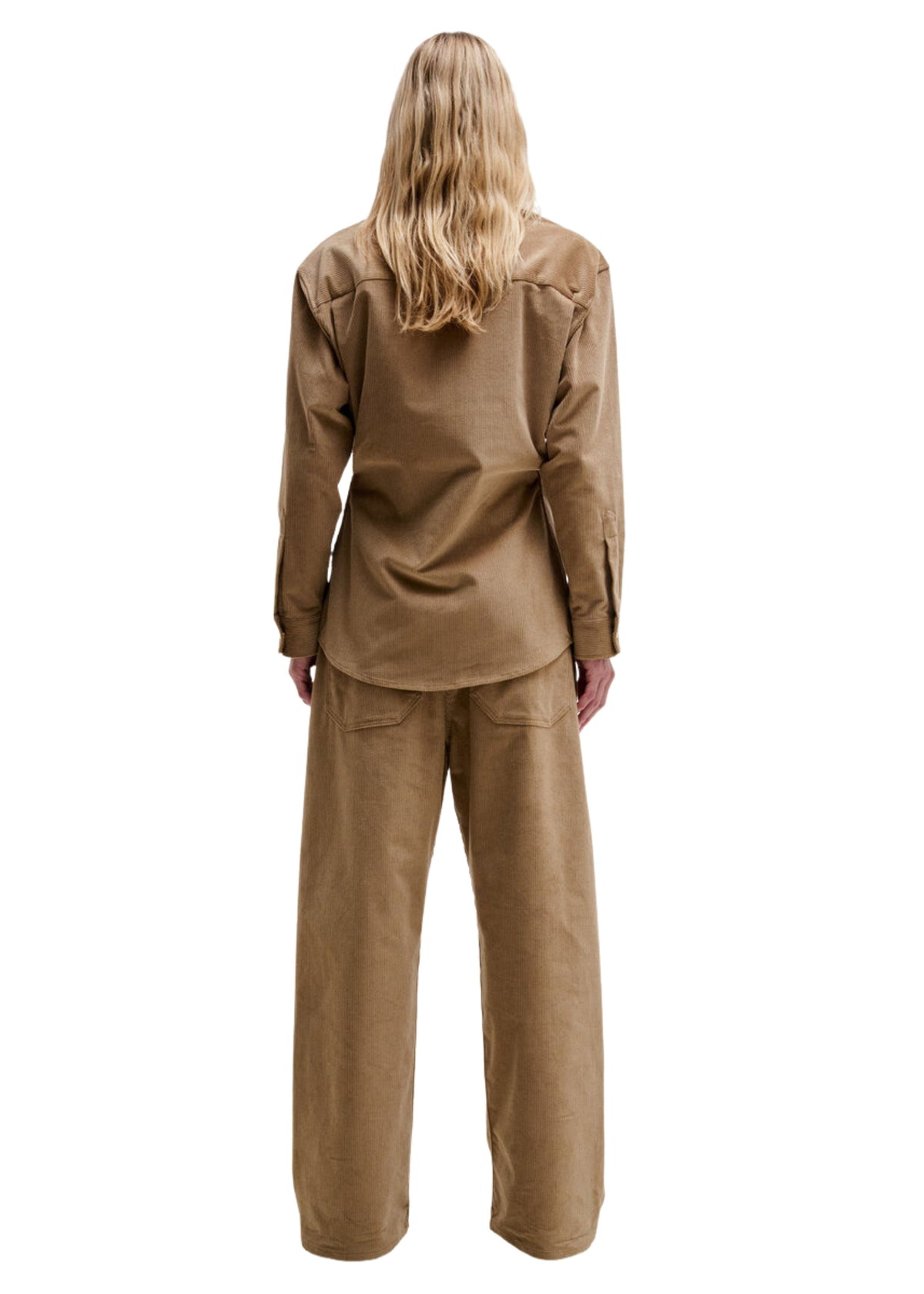 Darkpark // Anne Corduroy Tailored Shirt / Beige Womens Darkpark 