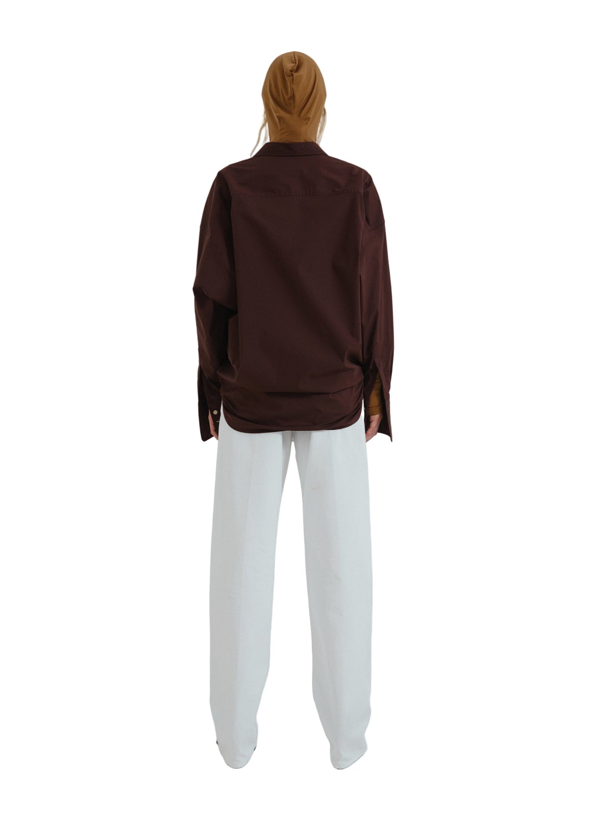 Darkpark // Carla Oversize Popeline Shirt / Brown Womens Darkpark 