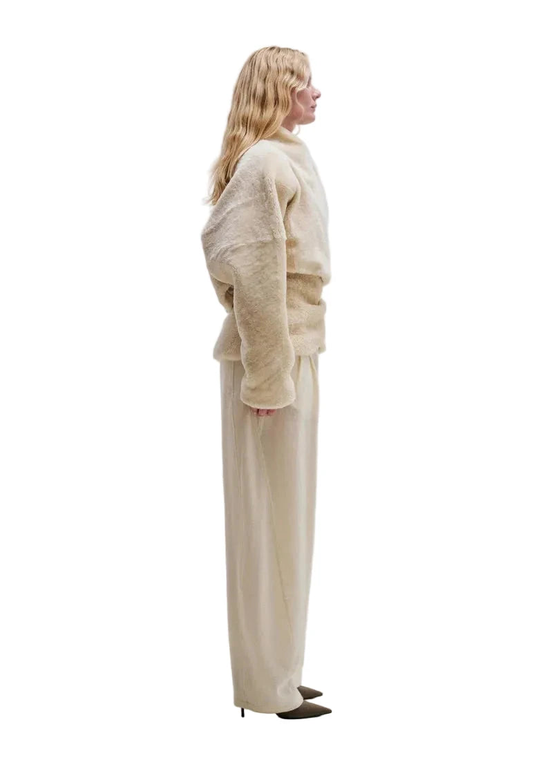 Darkpark // Cindy Faux Shearling Contour Jacket / Winter White Womens Darkpark 