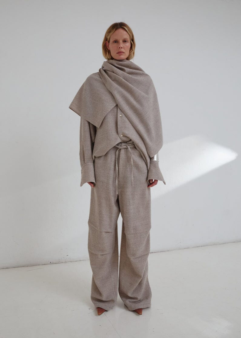 Darkpark // Daisy Japanese Light Wool Pants / Beige Womens Darkpark 