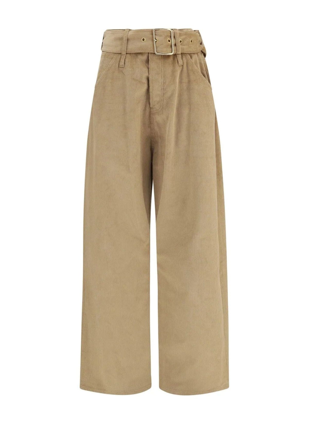 Darkpark // Dalila Belt Relaxed Corduroy Pants / Beige Womens Darkpark 